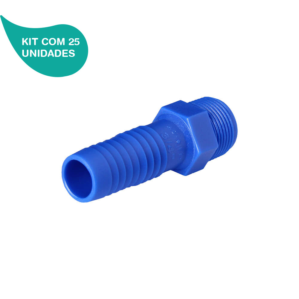 Kit Adaptador com Rosca Externa de 3/4" Agrojet 25 Unidades
