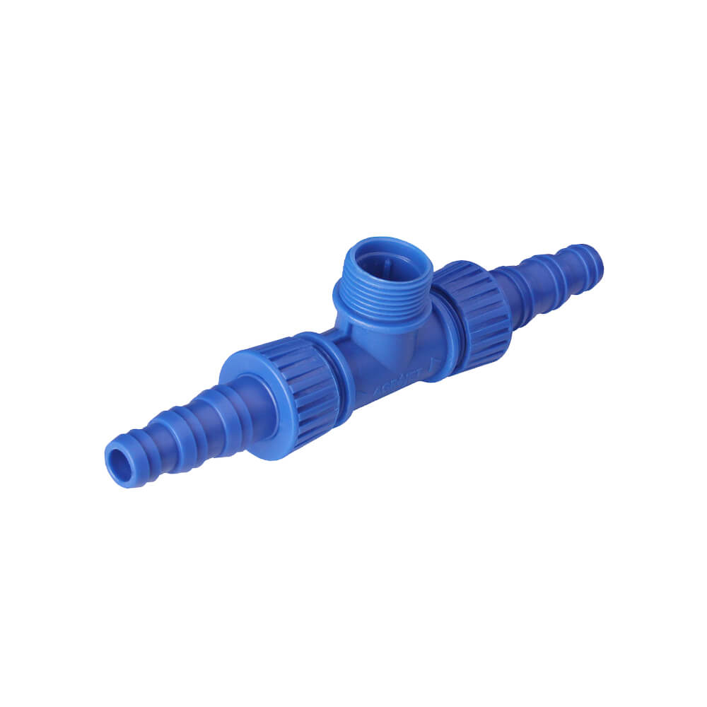 Tê Rosqueável com Rosca Externa de 3/4″ com 2 adaptadores para mangueiras - Agrojet - Unitário
