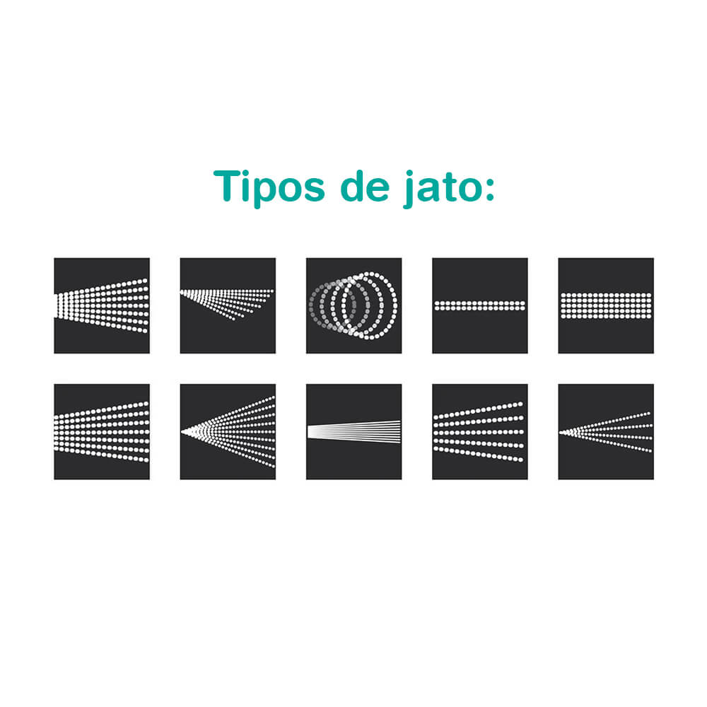 Esguicho Hidropistola de Jardim com 10 Tipos de Jato com Engate Rápido para Mangueiras de 1/2" polegada - Tramontina
