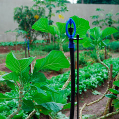 Aspersor P5 com Pinça + Duas Anilhas de Garra + Tubo PELBD de 16 mm (42 cm) + Tê Triplo de 1" x 1/2" - Unitário