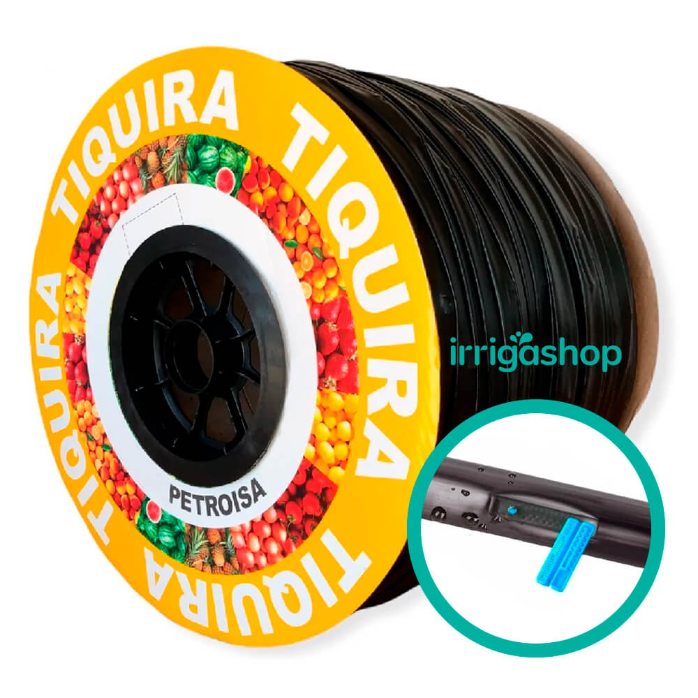 Mangueira Gotejadora Tiquira - 20cm - 1,5 L/h/got - 1.000m - Petroisa