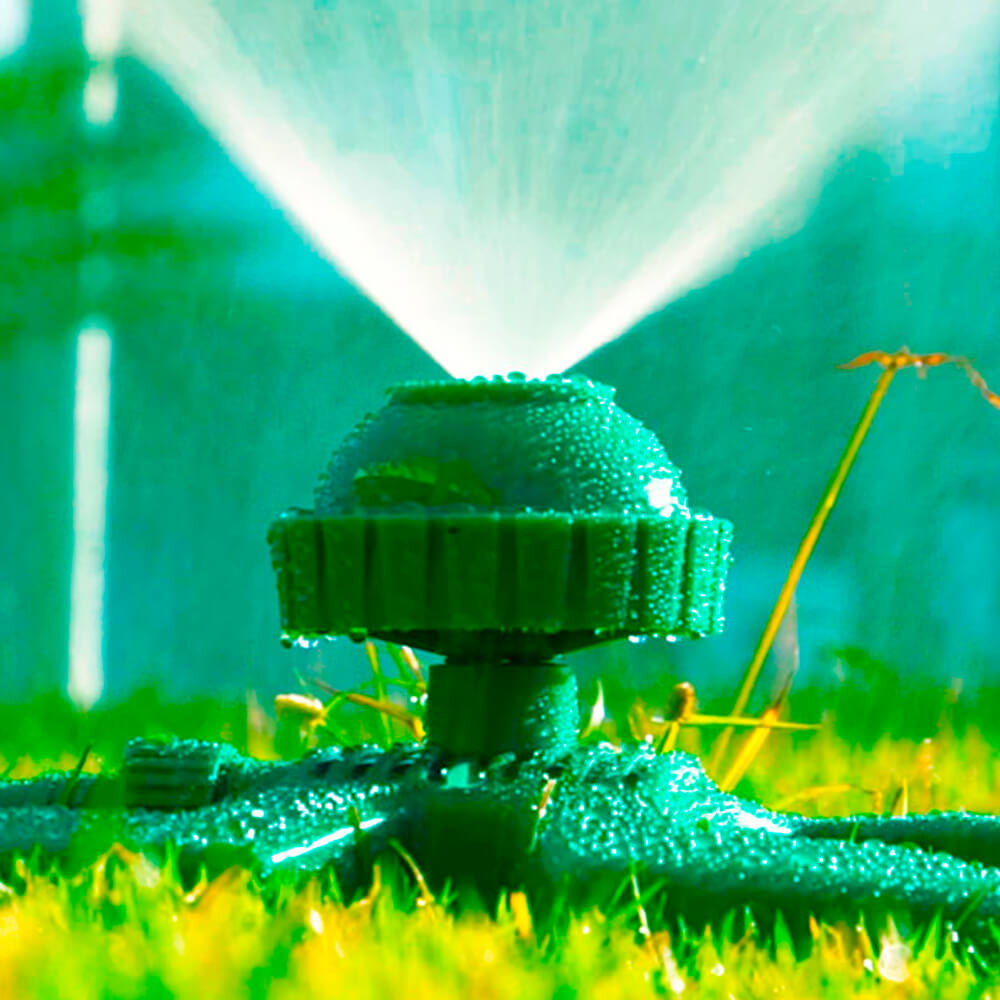 Aspersor Vulcão Azul com Base de Esqui e Adaptador para Mangueiras - Agrojet - Unitário Imagem secundária do produto