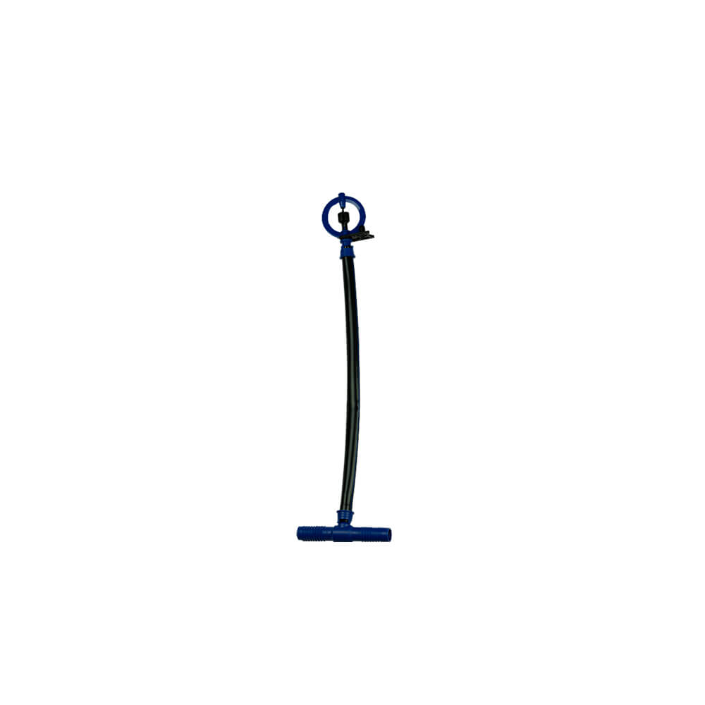 Aspersor P5 com Pinça + Duas Anilhas de Garra + Tubo PELBD de 16 mm (42 cm) + Tê Triplo de 3/4" x 1/2" - Unitário