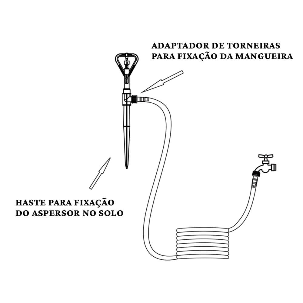 Aspersor P4 com Adaptador para Mangueiras - Agrojet - Unitário Imagem secundária do produto