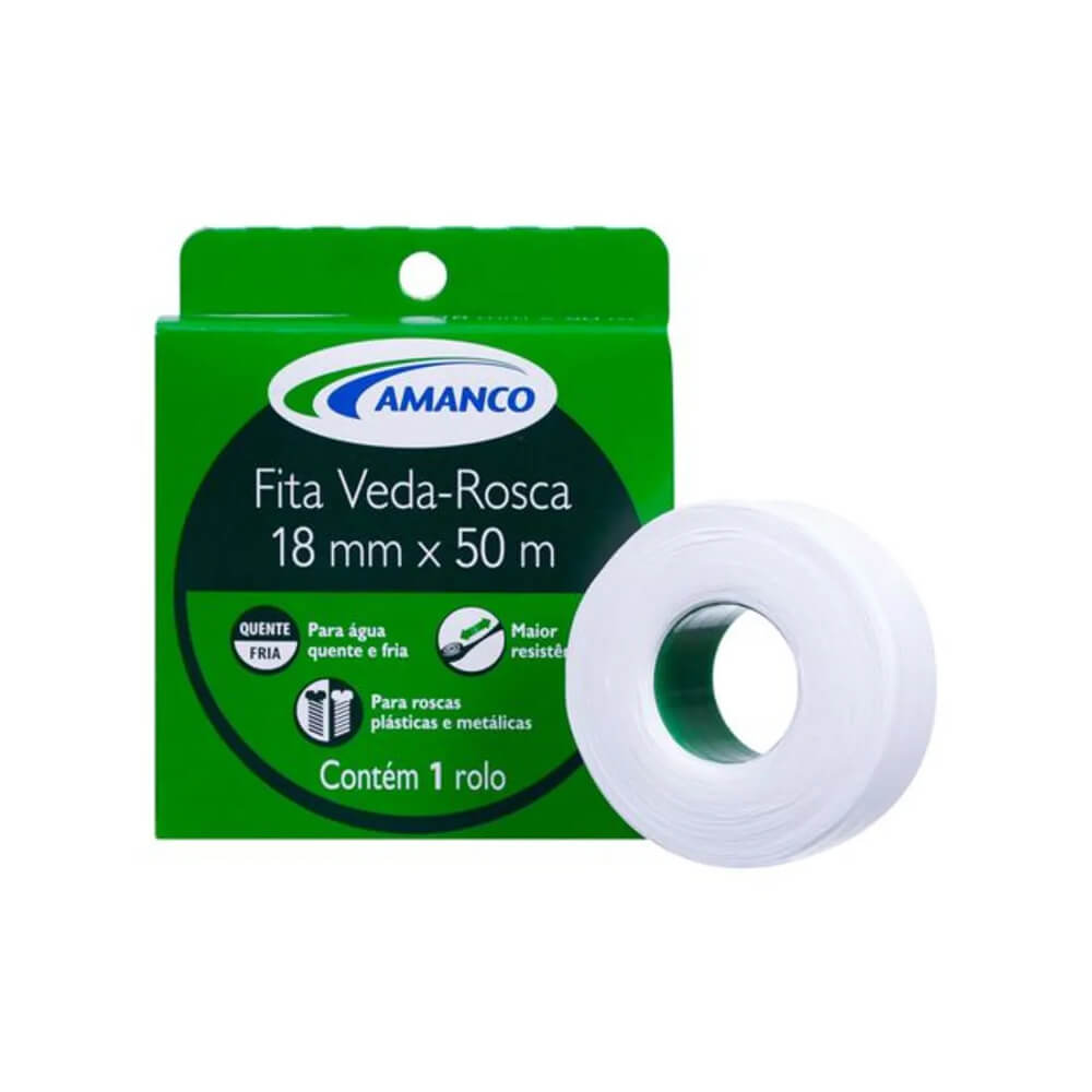 Fita Veda Rosca 18mm x 50m - Amanco - Unitário