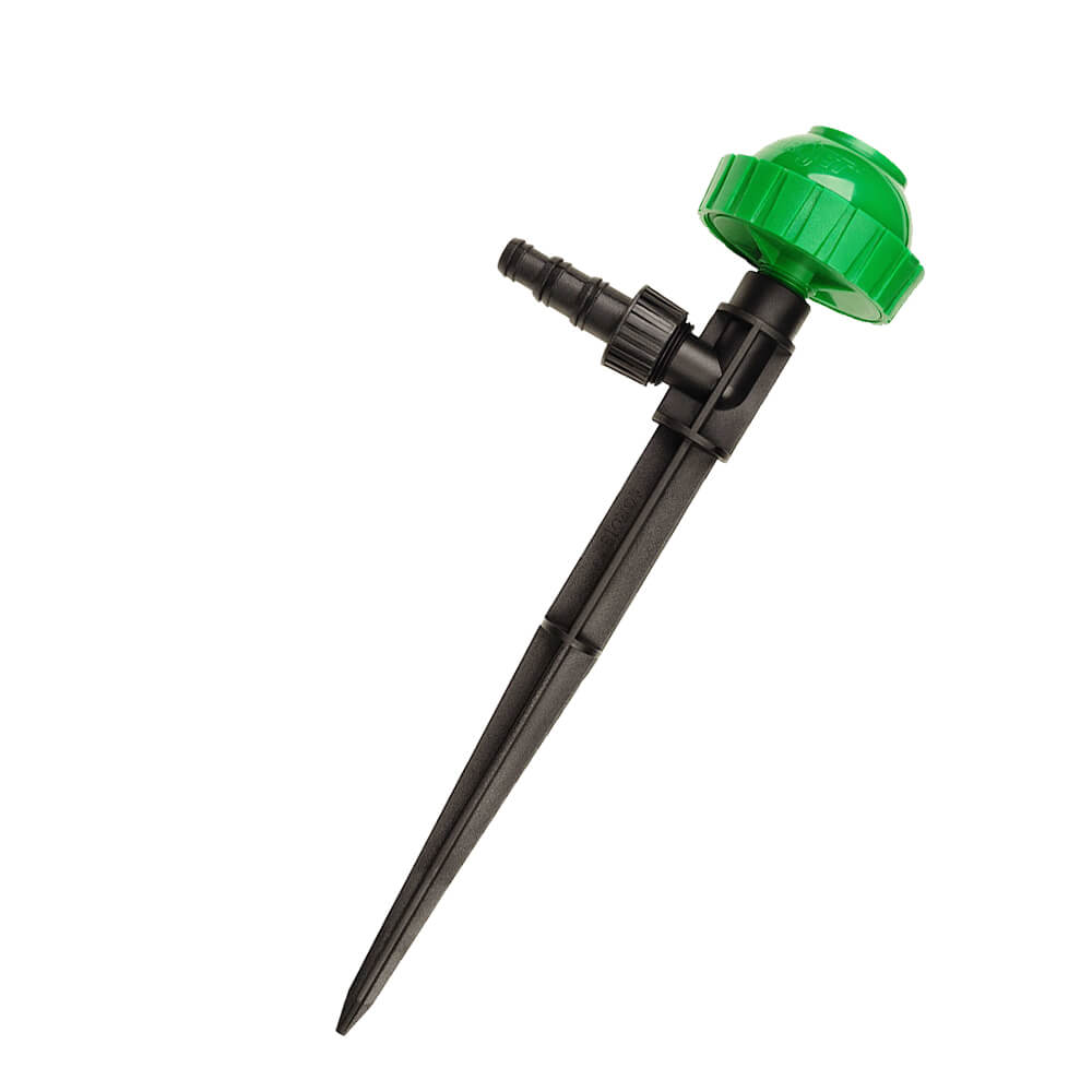 Aspersor Vulcão Verde com Haste e Adaptador para Mangueiras - Agrojet